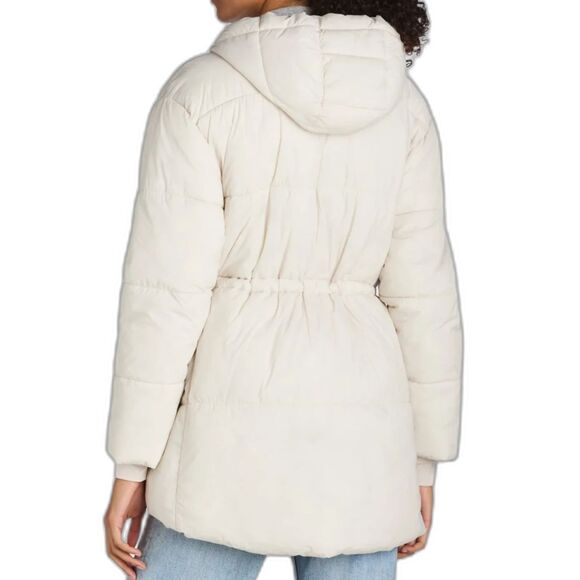 Ozark Trail Women's Hooded Puffer Jacket Mid-Length Ivory Size 16/18 NWT - Picture 2 of 2